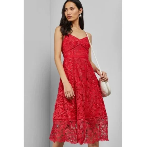 red slip dress with black lace Women's Gothic Drawstring Lace Splice Red Slip Dress – Punk Design main image 0